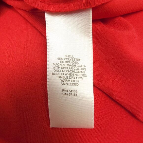 NWT Eliza J Long Sleeve Twist-Detail Wrap Midi Dress Red Plus 14 Dressy Cocktail - Picture 8 of 10